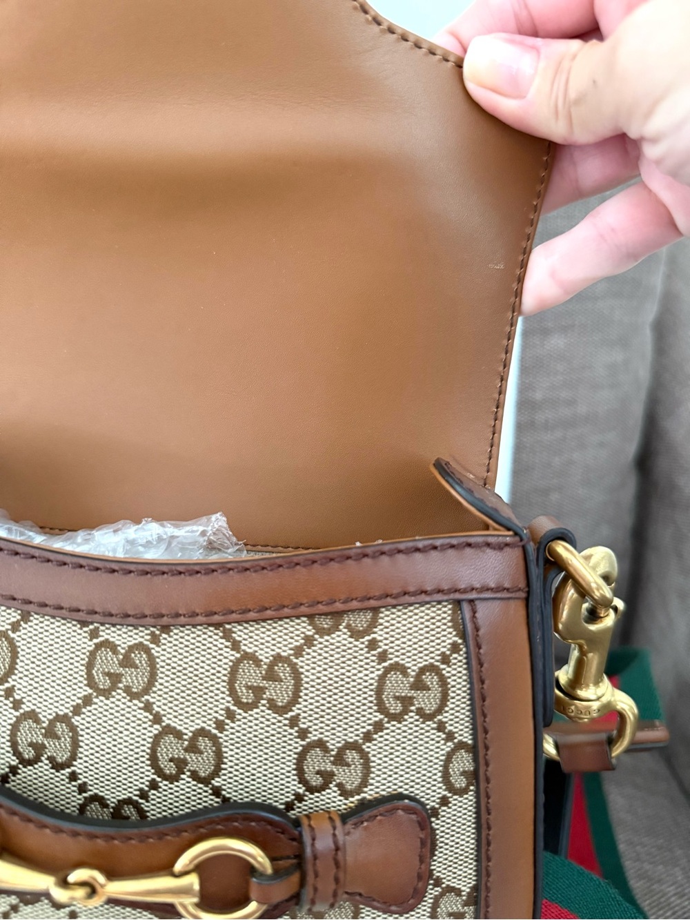 Authentic Gucci Small Lady Web Shoulder Bagbrown monogram canvas - Picture 16 of 16